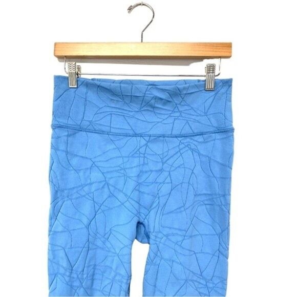 NWOT Sweaty Betty | Motion Jacquard 7/8 Workout Legging Regatta Blue - Picture 6 of 10